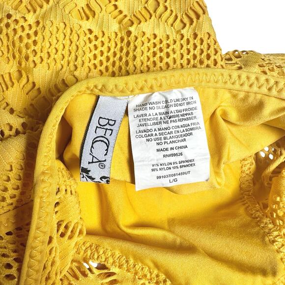 Becca | Women | Show & Tell Color Play Crochet One Piece Swim Suit | Size Large - Picture 7 of 13